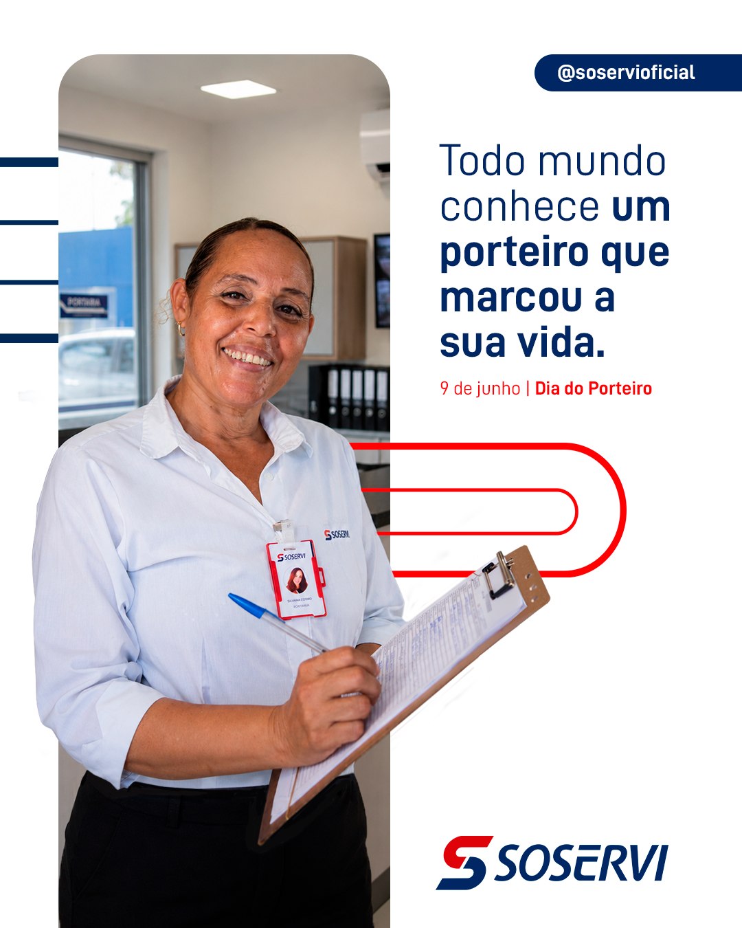 Seja na escola, no trabalho, no curso ou no condomínio, existe aquele profissional que recebe com simpatia, orienta com atenção e, muitas vezes, muda o clima do nosso dia logo na chegada.

Mas por trás de um bom atendimento, existe preparo. Porteiro profissional também cuida da segurança, da organização e da confiança de quem circula pelo ambiente.

Há mais de 50 anos, a Soservi seleciona, capacita e acompanha profissionais que unem acolhimento, postura e excelência.

Hoje, nosso reconhecimento vai para eles, que estão na linha de frente todos os dias. Feliz Dia do Porteiro!

Pensou em Soservi, pensou em excelência.

#Soservi #SoserviTerceirização #Soservi53Anos