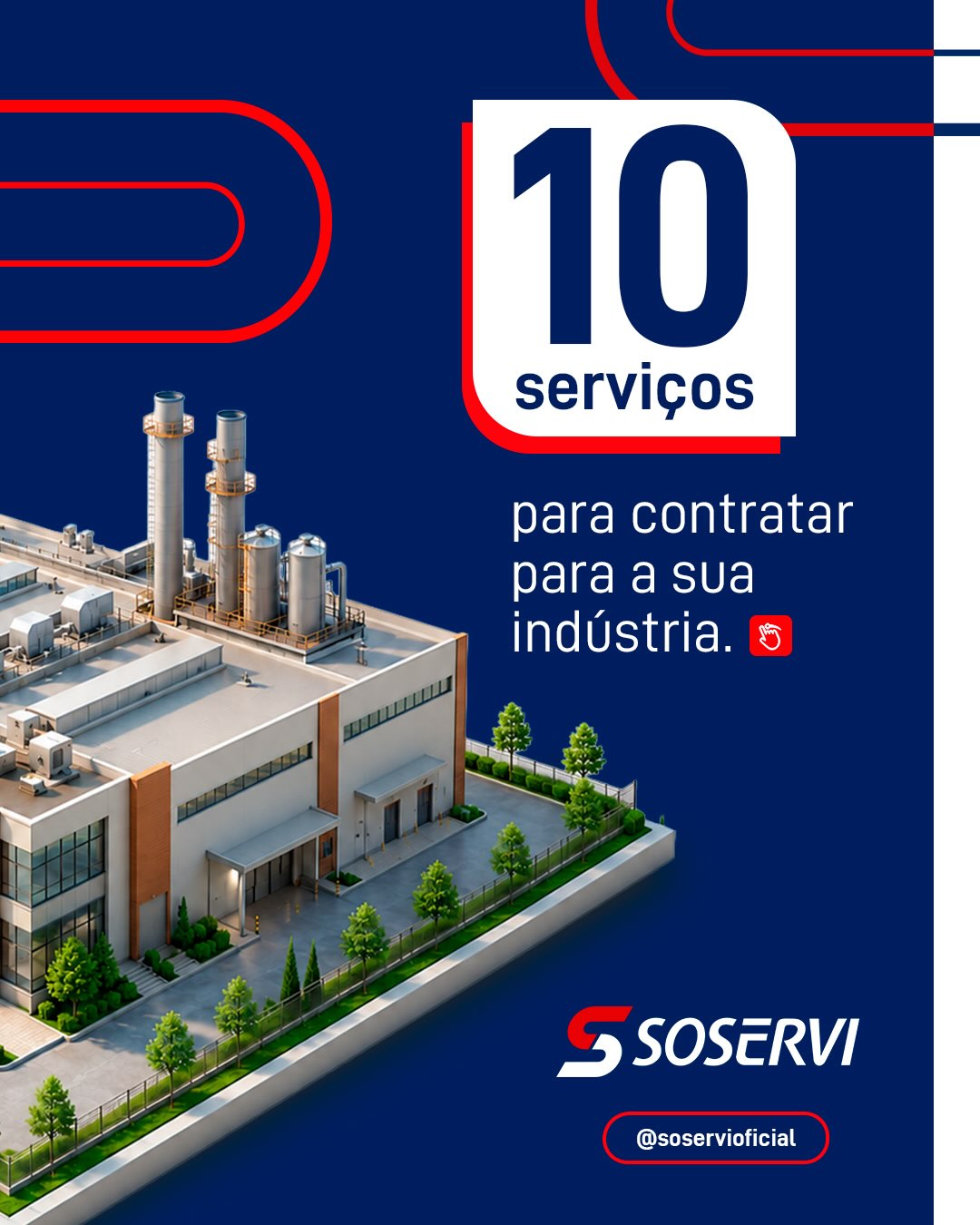 Uma indústria eficiente precisa de profissionais preparados para apoiar toda a operação, desde a limpeza e o controle de acesso até a manutenção, logística e serviços de apoio.

A Soservi oferece soluções que reúnem diferentes especialidades em uma única gestão, proporcionando mais organização, produtividade e segurança para o dia a dia da indústria.

Terceirizar serviços é contar com um parceiro que entende de operação.

Pensou em Soservi, pensou em excelência.

#Soservi_ #SoserviTerceirização _#Soservi53Anos