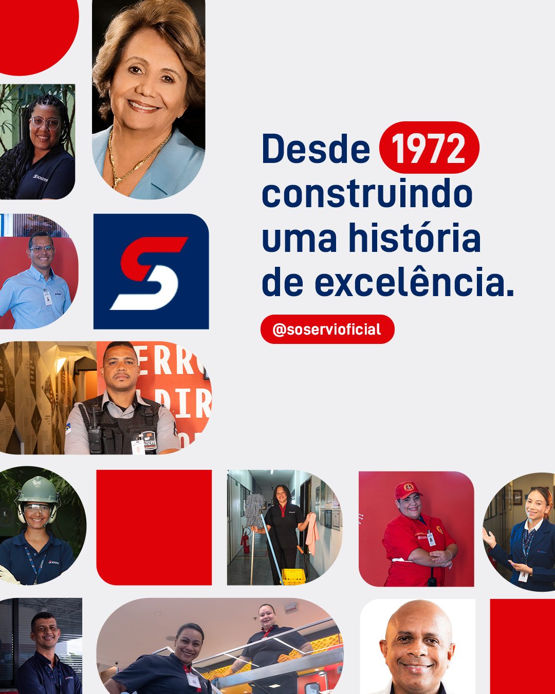 Antes de ser referência em serviços terceirizados, a Soservi nasceu de um olhar atento para uma necessidade real.

Em 1972, Dona Zélia Freire Macedo, a partir da sua experiência na rotina hospitalar, identificou a necessidade de oferecer serviços de higienização com mais qualidade, inovação e profissionais preparados.

Foi assim que começou uma história marcada pelo pioneirismo. Ao longo dos anos, a Soservi ampliou sua atuação, incorporou novas tecnologias, investiu na formação de profissionais e construiu um portfólio completo de serviços terceirizados.

Hoje, somos mais de 7 mil colaboradores, levando a experiência e a excelência da Soservi a clientes em diferentes regiões.

Mas, por trás de cada número, existe algo que permanece desde o início: pessoas cuidando de pessoas, ambientes e operações.

E é essa história que vamos celebrar este mês.

Pensou em Soservi, pensou em excelência.

#Soservi_ #SoserviTerceirização _#Soservi53Anos