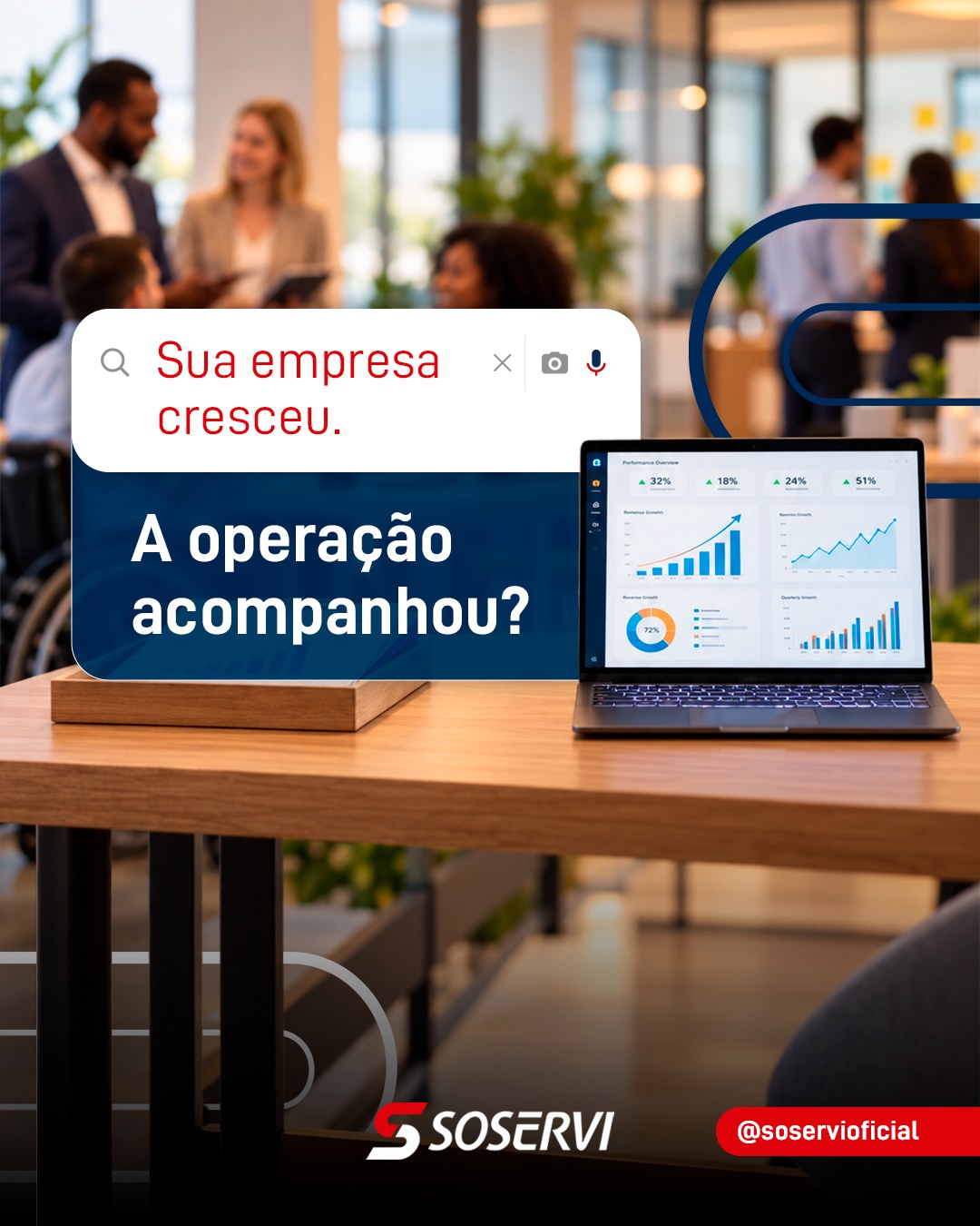 Mais pessoas circulando, novos espaços, novas unidades e uma rotina cada vez mais intensa.

O crescimento de uma empresa também aumenta as demandas dos serviços que sustentam sua operação.

A terceirização permite estruturar essas atividades de acordo com as necessidades de cada negócio, trazendo mais organização para acompanhar novos momentos e desafios.

Uma operação preparada também faz parte do crescimento.

Pensou em Soservi, pensou em excelência.
#Soservi #SoserviTerceirização #Soservi54Anos